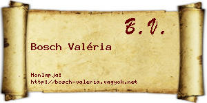 Bosch Valéria névjegykártya